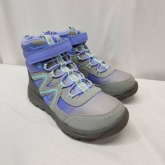 Merrell Size 2 Unisex-Child Polar Trekker Snow Boot Purple Grey - Picture 1 of 9
